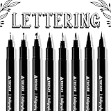 Tritart Handlettering Stifte - Kalligraphie Set inkl. 8 Kalligraphie Stifte -...