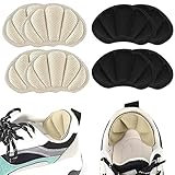 4 Paar Fersenschutz für Schuhe, Schwamm Fersenhalter, Gemütlich Fersenpolster Leder...