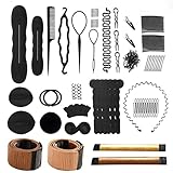 40-teiliges Haarstyling-Zubehör-Set, Duttmacher, Haarzopf-Werkzeug für die Herstellung...