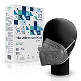 The Adventure Mask FFP3-Maske mit Ohrschlaufen, 5-Lagen-Atemschutzmaske, Sichere...