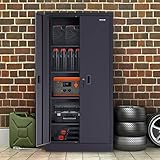 VEVOR Aktenschrank Metallschrank 40×80×178cm Mehrzweckschrank 450kg...