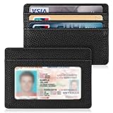 FINTIE Flache Geldbörse Kartenetui Ausweishülle, Premium Kunstleder RFID Schutz Slim...