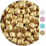 EinsSein 0,5kg Schokolinsen Sterne Schokosterne gold glanz Schoko Schokodragees -...