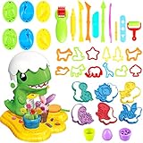 FYEPAGU Knete Zubehör Knetwerkzeug 45 Stück Dinosaurier Knete Sets Tier...