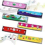 UptVin 6 Stück Mundharmonika, Mundharmonika-Spielzeug für Kinder, Cartoon Mundharmonika...