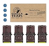 GorillaTraps Mausefallen 4er Set mit Monitoring-Köder von NARA® | Verpackung dient als...