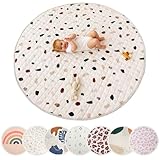 Gesteppte Krabbeldecke Baby 150cm, Konfetti – extra dicke 1,5cm weiche Baby Krabbelmatte...