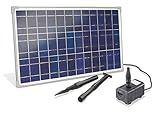 esotec Solar Bachlauf für Gartenteich Komplettset | Bachlaufpumpe Erdspieß Solarmodul...