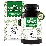 NATURE LOVE® Bio Spirulina + Bio Chlorella mit 500 mg pro Pressling. 500...