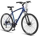 Licorne Bike Premium Voyager Trekking Bike in 28 Zoll - Fahrrad für Jungen, Mädchen,...