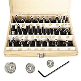 Sinoprotools 30 Stück Oberfräse Fräser Set HM, 8mm Schaft Oberfräser in...