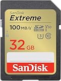 SanDisk Extreme SDHC UHS-I Speicherkarte 32 GB (V30, 100 MB/s Übertragung, U3,...