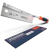 Presch Feinsäge 250mm - Handsäge, Rückensäge Umlegbar, Klappbar und Gekröpft - Säge...