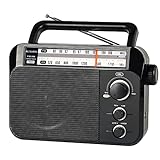 Retekess TR604 AM FM Radio,Tragbares Radio,Netzkabel oder Batteriebetrieb,Großer...