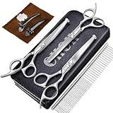 CIICII Hundeschere, Profi 7,5 Zoll Fellschere Hunde Set (Katzen Hundepflege...
