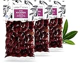 Lamda Estate - schwarze griechische Oliven Kalamata mit Stein | eingelegte frische Kalamon...