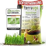 TerraUno - Rasendünger Frühjahr/Sommer I Langzeitdünger Rasen für 100 Tage I...