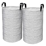 rigors 2 Stück 60L Faltbare Wäschekorb, Groß Wäschesack mit verstärkten...
