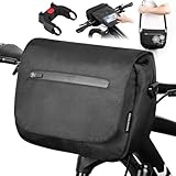 GXCROR Lenkertasche Fahrrad 5L mit Adapter, Handyhalterung, Trageschultergurt,...