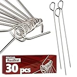 Rouladennadeln - 30er Set, Edelstahl - Made in Germany 10 cm Rouladenspieße mit Clip –...