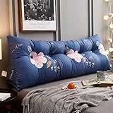 Dreieckiges Kopfteilkissen für Einzel-/Doppelbett, atmungsaktiv, Baumwolle, Leinen,...