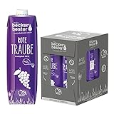 beckers bester Rote Traube - 6er Pack - Traubensaft - 100% natürlicher Direktsaft -...