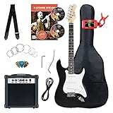 Rocktile ST-Pack Komplettset E-Gitarre Black (Verstärker, Stimmgerät, Tremolo, Tasche,...