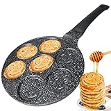 Amalindo Pancake Pfanne Ø26cm | 7 Loch Smiley Pancakepfanne | Antihaft-Beschichtung |...