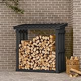 Yolola kaminholzregal aussen holzlager brennholzlager aussen Holz Holz Holzunterstand für...