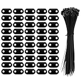 50 Stück Sichtschutz Befestigung Set, Befestigungskit Für Sichtschutzmatten,...