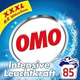 Omo Waschpulver XXXL Vollwaschmittel für intensive Leuchtkraft und hygienische Frische 85...