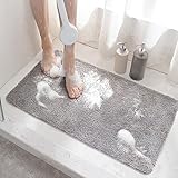 HITSLAM Duschmatte rutschfest, 60x40cm Badewannenmatte rutschfest mit Ablauf, Weiche...