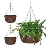 JIEBWCHA Blumentöpfe, Pflanztopf mit Kette | hängende Blumentöpfe im Freien mit Kette,...
