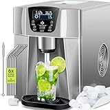 KESSER® Eiswürfelbereiter | Eiswürfelmaschine Edelstahl | 100W Ice Maker |12 kg 24 h |2...