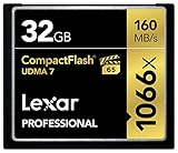 Lexar Professional 1066x 32GB CompactFlash Speicherkarte, bis zu 160 MB/s Lesen,...