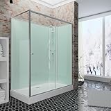 Schulte Fertigdusche Komplettdusche 120 x 80 cm Duschtempel Ibiza, 5 mm...