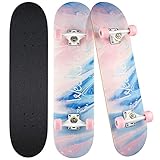 WeSkate Skateboards für Mädchen und Jungen Anfänger 7-lagiges Double Kick Deck Element...