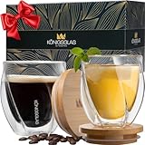 heidenfeld Original Königsglas Swing doppelwandige Gläser Set (2x 250 ml) - Latte...