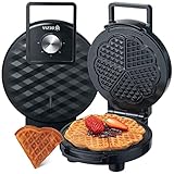 Waffeleisen Herzform Herz Waffel 20 cm Ø Mini Belgische kleines Klassische...