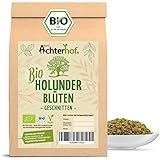 Bio Holunderblüten 100g | getrocknet und geschnitten in höchster Bio-Qualität | für...