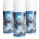 com-four® 3X Kunstschnee - Spraydose mit Dekoschnee - Schneespray zum...