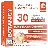 BOTANICY Curcuma + Boswellia forte - 30 Kurkuma Weihrauch Kapseln mit...