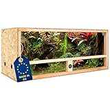 ITA Holz Terrarium 120x50x50 cm mit Seitenbelüftung & Integriertem Hygrometer -...