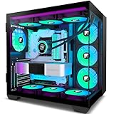 FOIFKIN PC Gehäuse - Vorinstallierter 6 PWM ARGB-Lüfter, ATX Mid-Tower Gaming...