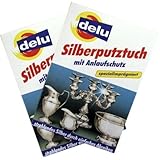 delu Silberputztuch mit Anlaufschutz, Doppelpack (2 x 1 Silberputztuch)