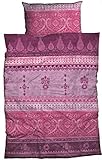 sister s. Biber Bettwäsche Indi 135 cm x 200 cm Beere-pink orientalische Ornamente...