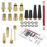 Auidy_6TXD 26 Stück Fahrradventil Adapter Set, Autoventil Adapter und...
