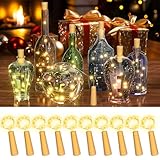 PChero LED Flaschenlicht mit Timer, 2M 20 LED Flaschenlichterkette Korken...