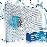 Iwacool Ultradünnes Kühlendes Memory Foam Kissen für Bauchschläfer und...
