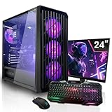 SYSTEMTREFF Basic Gaming Komplett PC Set AMD Ryzen 7 5700G 8x4.6GHz | AMD Radeon RX Vega 8...